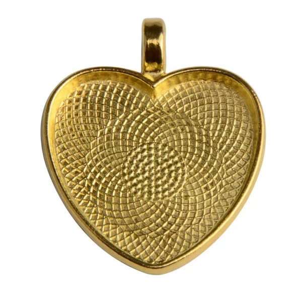 Heart Closed Bezel - Gold - 35mm