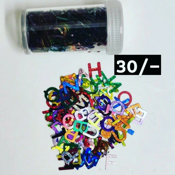 Alphabet Holographic Sequins