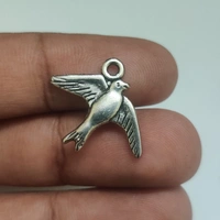 Pigeon Silver Charm