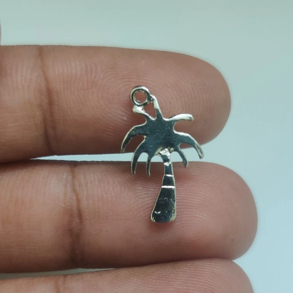 Palm Tree Silver Charm