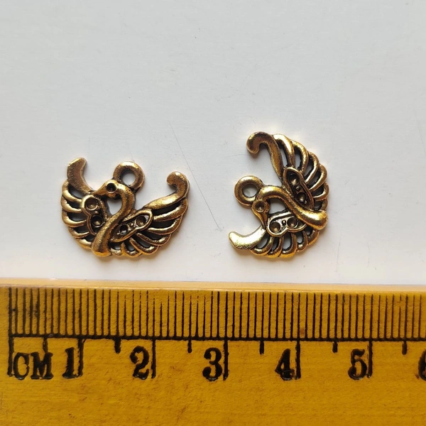 Peacock Gold Charm