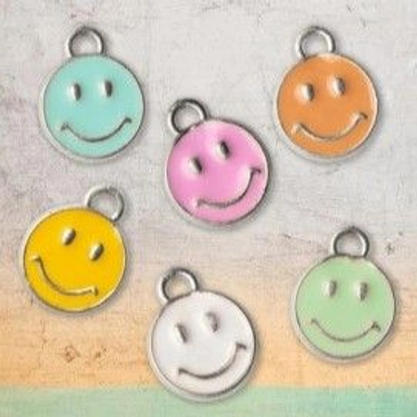 Smiley Charms - Silver