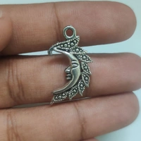 Half Moon Silver Charm