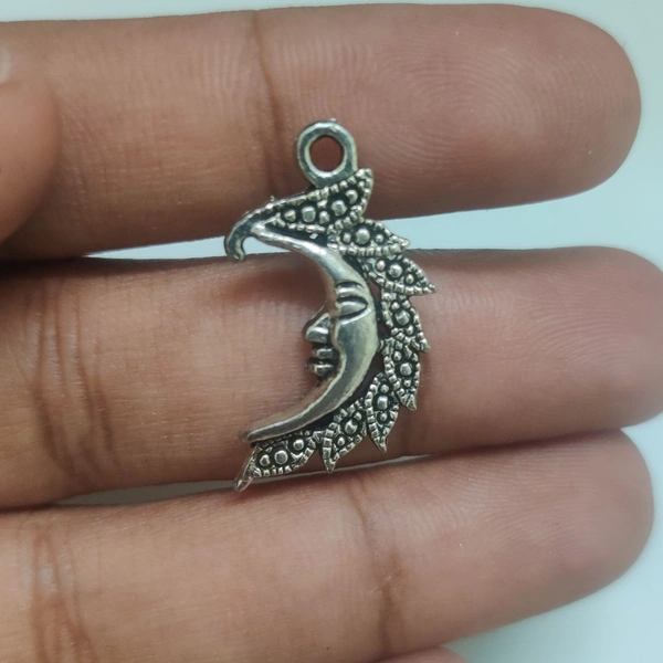 Half Moon Silver Charm