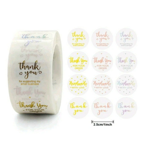 Thank You Stickers 3 (10Pcs) - 1 Inch