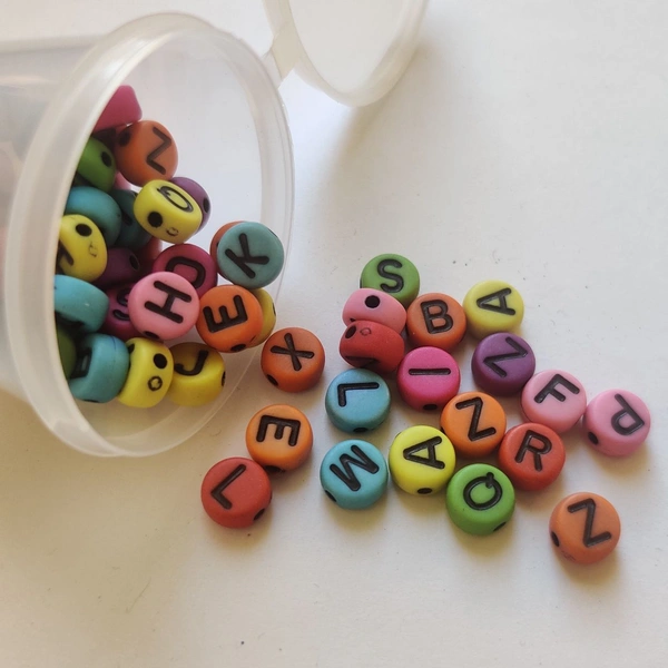 Color Alphabet Beads 10g