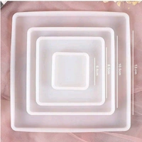 Set of 4 Square Mold - 6.4,8.5,10.5,13 cm