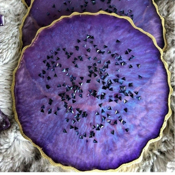 5" Agate Coaster - 5 In