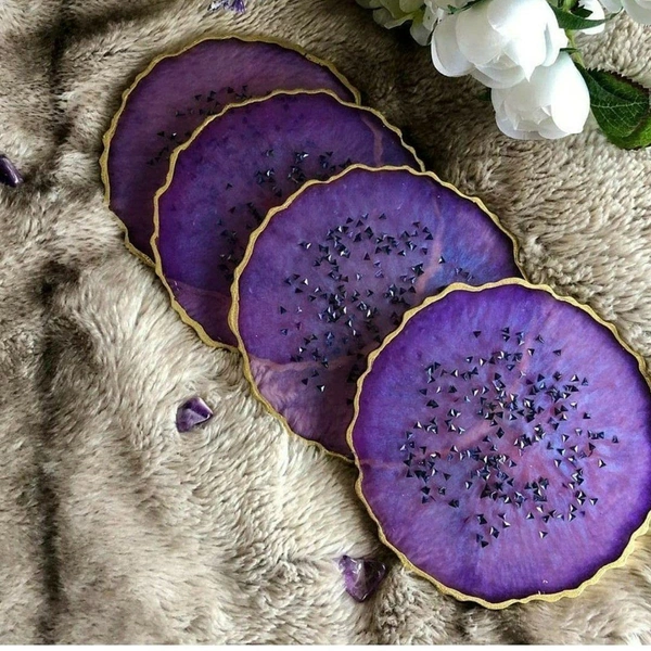5" Agate Coaster - 5 In