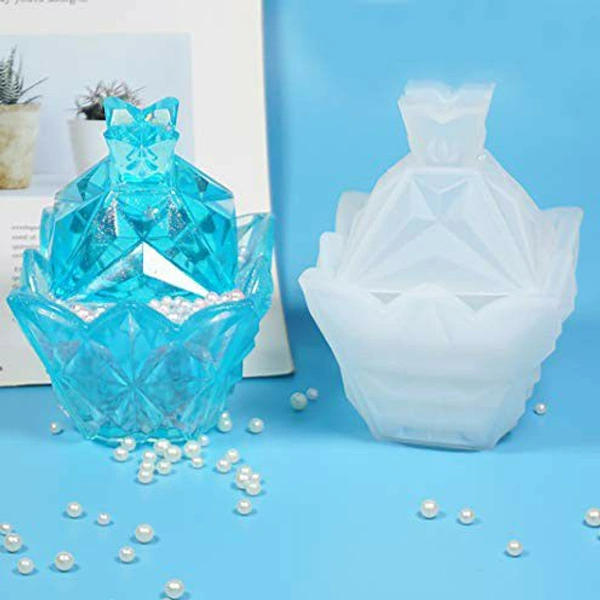 Diamond Pyramid Box Mold - Box 7*8.5*4 cm Lid 6.8*6.2 cm