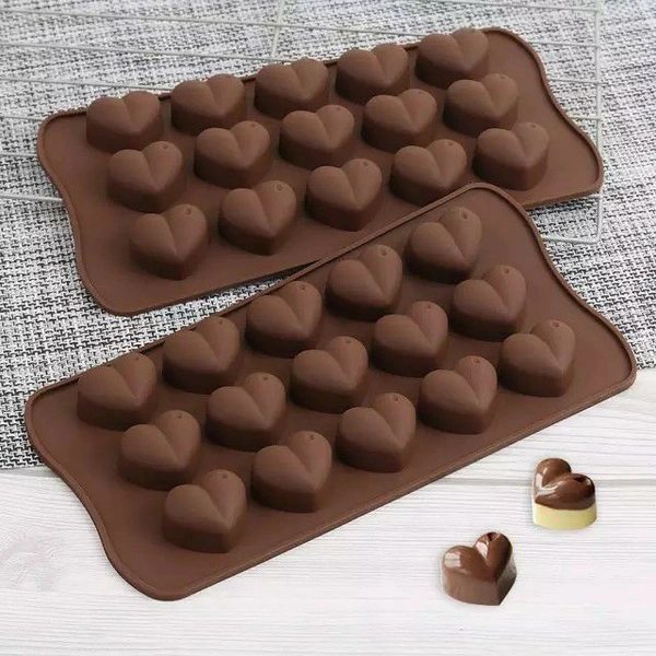 Heart With Dot Mold - Brown - 20.9*11.2cm