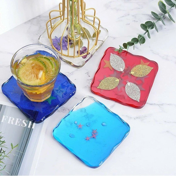 4" Square Zig Zag Coaster - 4 In