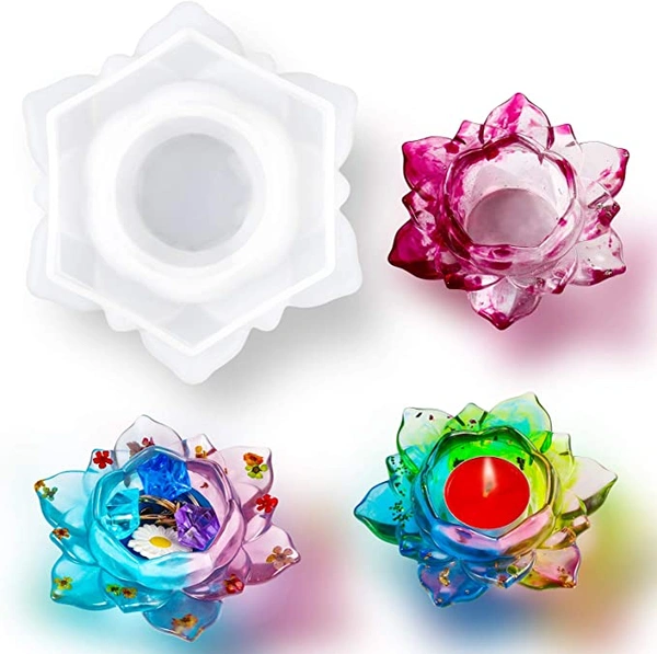 Lotus T-Light Candle Holder Mold - 4.7*1.7*1.9 In