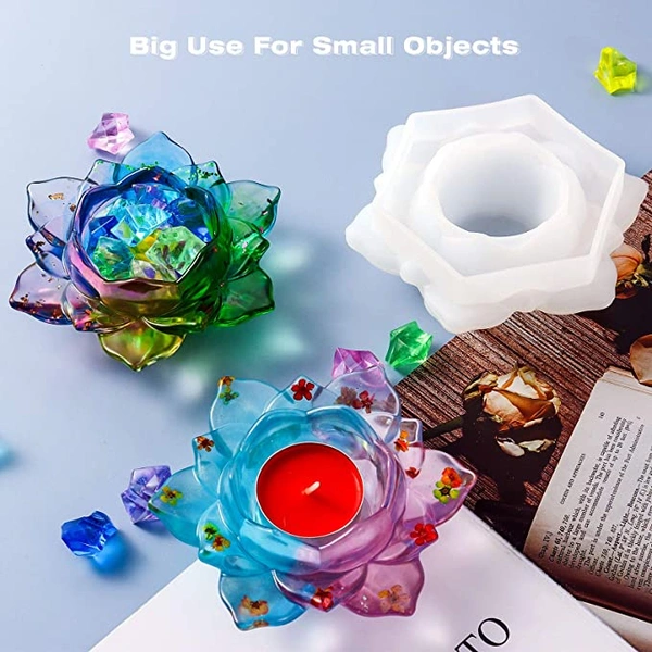 Lotus T-Light Candle Holder Mold - 4.7*1.7*1.9 In