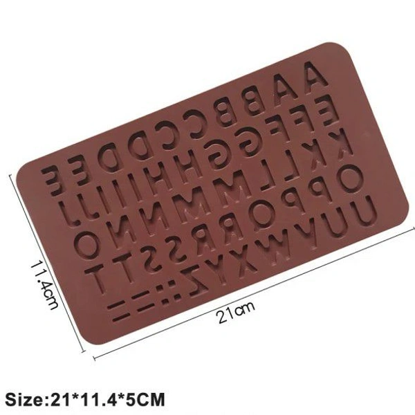 Small Double Alphabet Mold - Brown - 21*11.4 cm