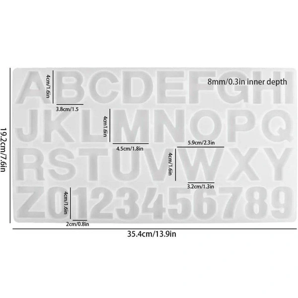 Alphabet Mold With Holes ( Front ) - 14*7.5 In