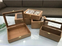 Wooden Boxes With Acrylic Lid - 8*8.5*4"