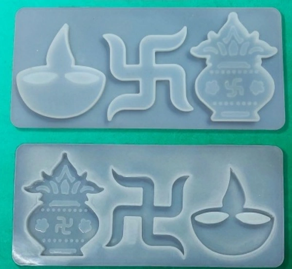 Kumbha-Swastik-Deepam Mold - 10.2*4.6 In