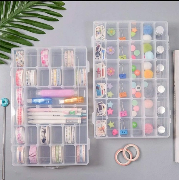 Storage Container Box (36 Adjustable Grids) - 10.8"*7"*1.7" In