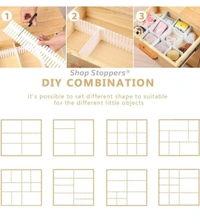 Adjustable Drawer Divider (8pcs) - Fuchsia Pink