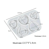 Heart Shaker Mold (5 in 1) - 13.5*9*1.4cm