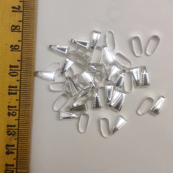 Pendant Hooks - Pinch Bail - Silver