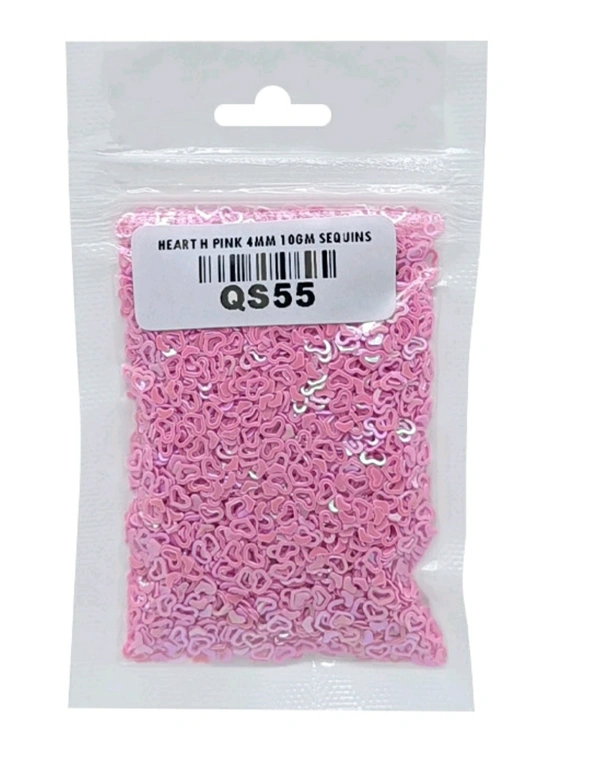 Pink Heart Sequins