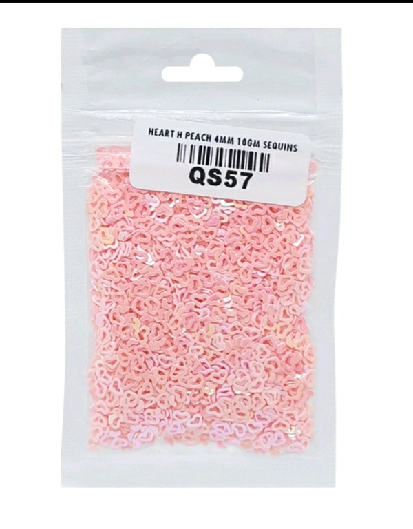 Peach Heart Sequins