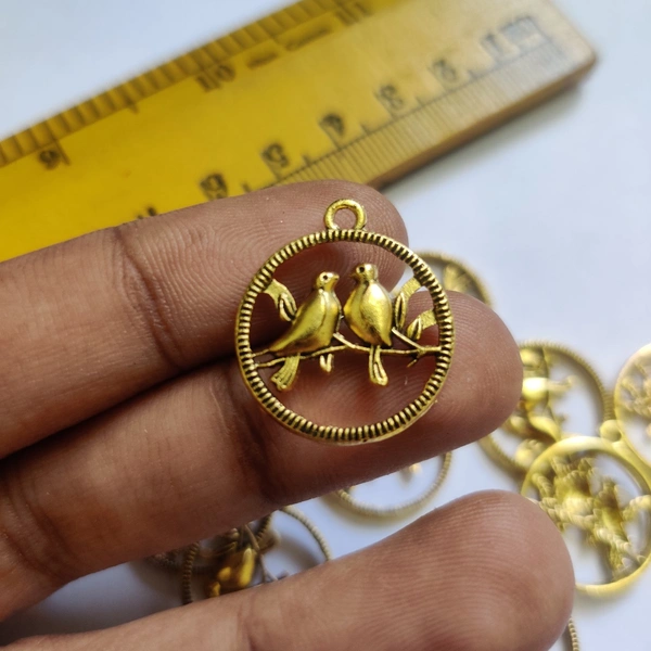 Love Birds Gold Charm