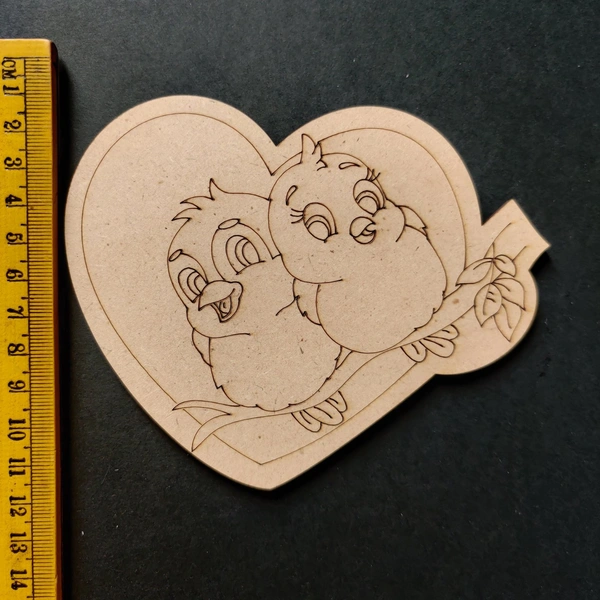 Love Birds Engraved MDF