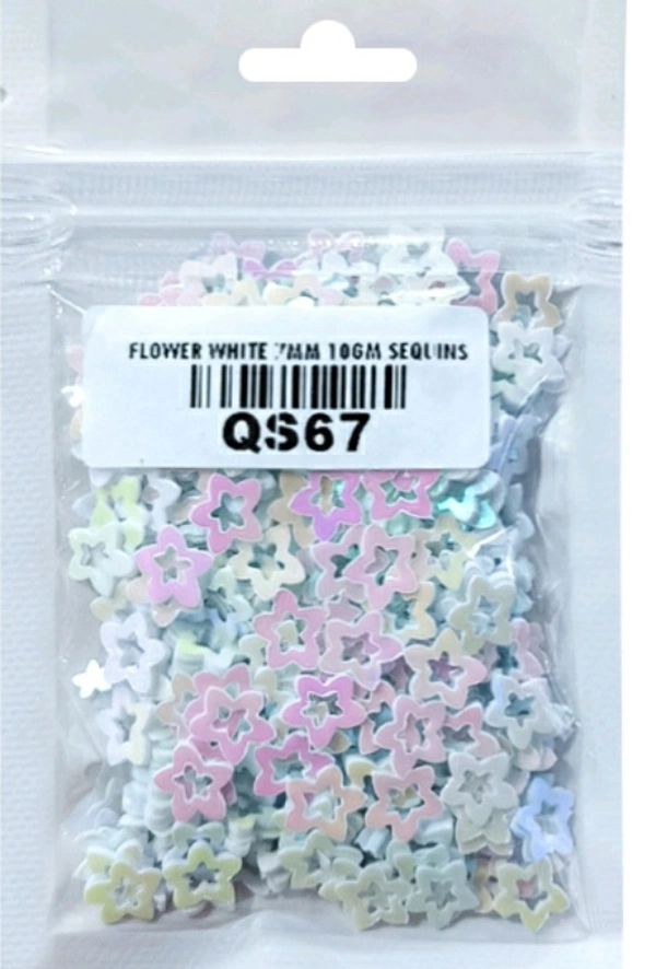 Star Flower Shakers - White - 10g