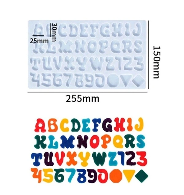 Bold Alphabet Mold With Holes