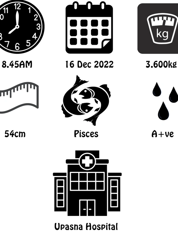 Customized Resin Stickers 6*8 Inch Size (1Baby Details)