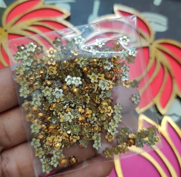 Gold Flower  flat chamkis