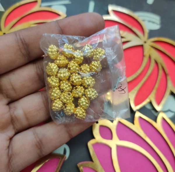 Gold beads with hole