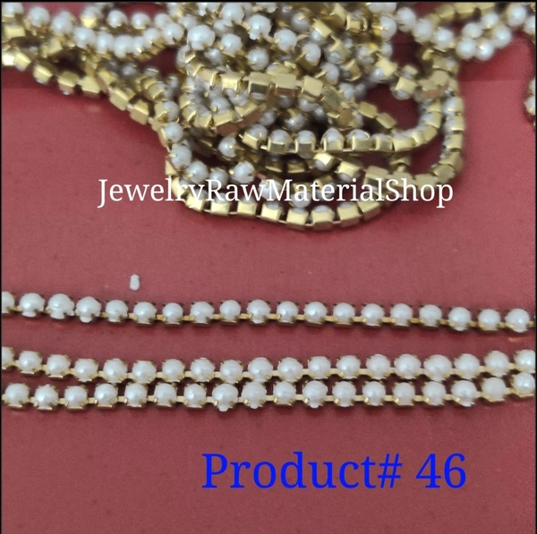 Pearl Stone Chain 1mtr