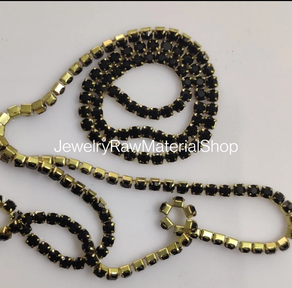 Black Stone Chain 1mtr