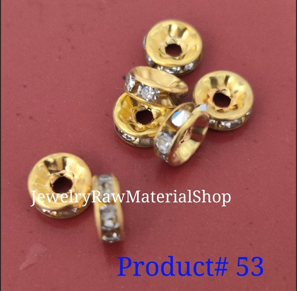 Gold Rhinestones Beads 10g