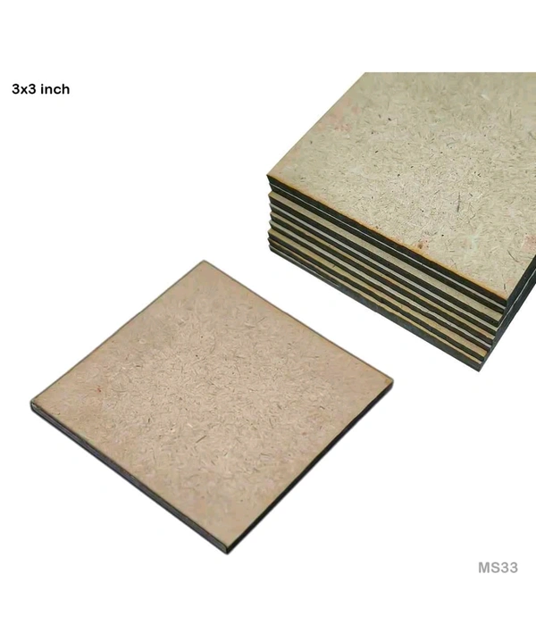 Square 3 Inch MDF - 3In