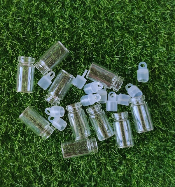 Glass Bottles With Lid (Pack Of 5) - 1*2.6 In