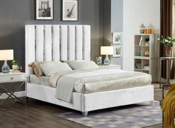 Ankitafurniture White Enzo Double Bed
