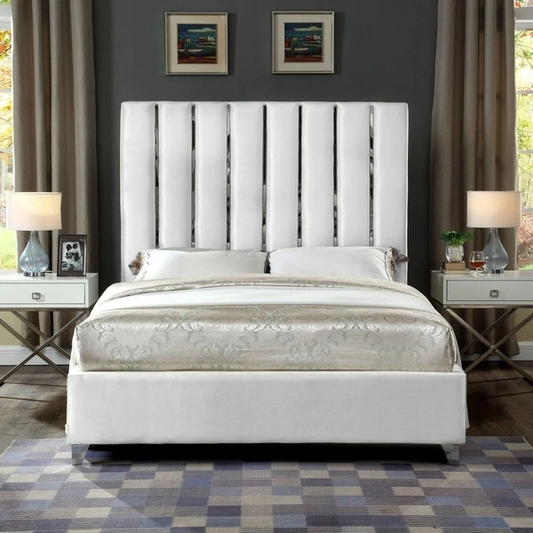 Ankitafurniture White Enzo Double Bed