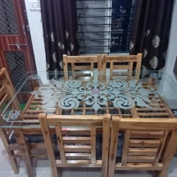 Ankita Furniture Teakwood Dining Table - natural