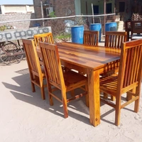 Ankita Furniture Teakwood Dining Table - natural