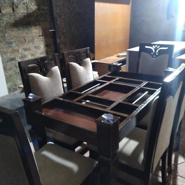 Ankita Furniture  Teak Wood Dining Table - brown