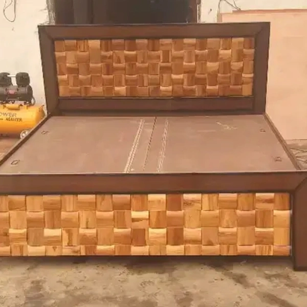 Ankitafurniture Teakwood Double Bed - TDB004