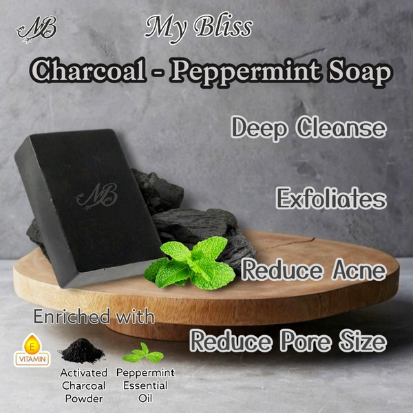 Charcoal Peppermint Soap - 100g - 