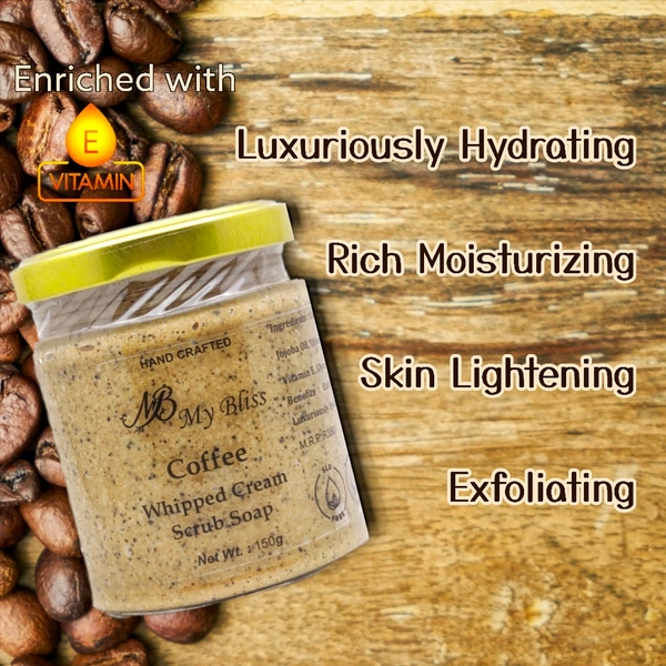 Coffee Whipped Cream Scrub Soap - 150g - 