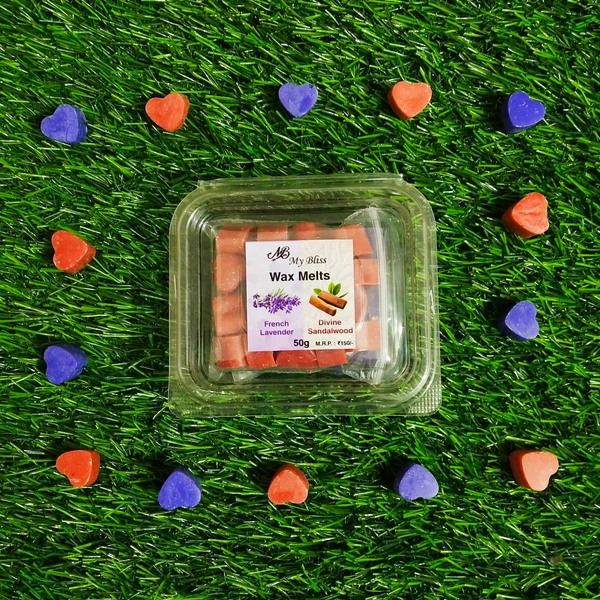 Wax Melts (French Lavender + Divine Sandal) 50gm