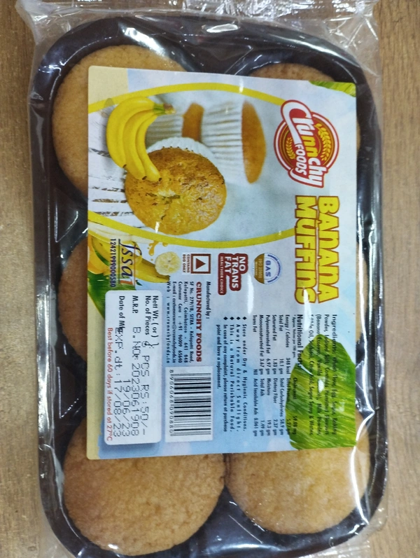 Crunnchy Banana Muffins 6 Pcs 